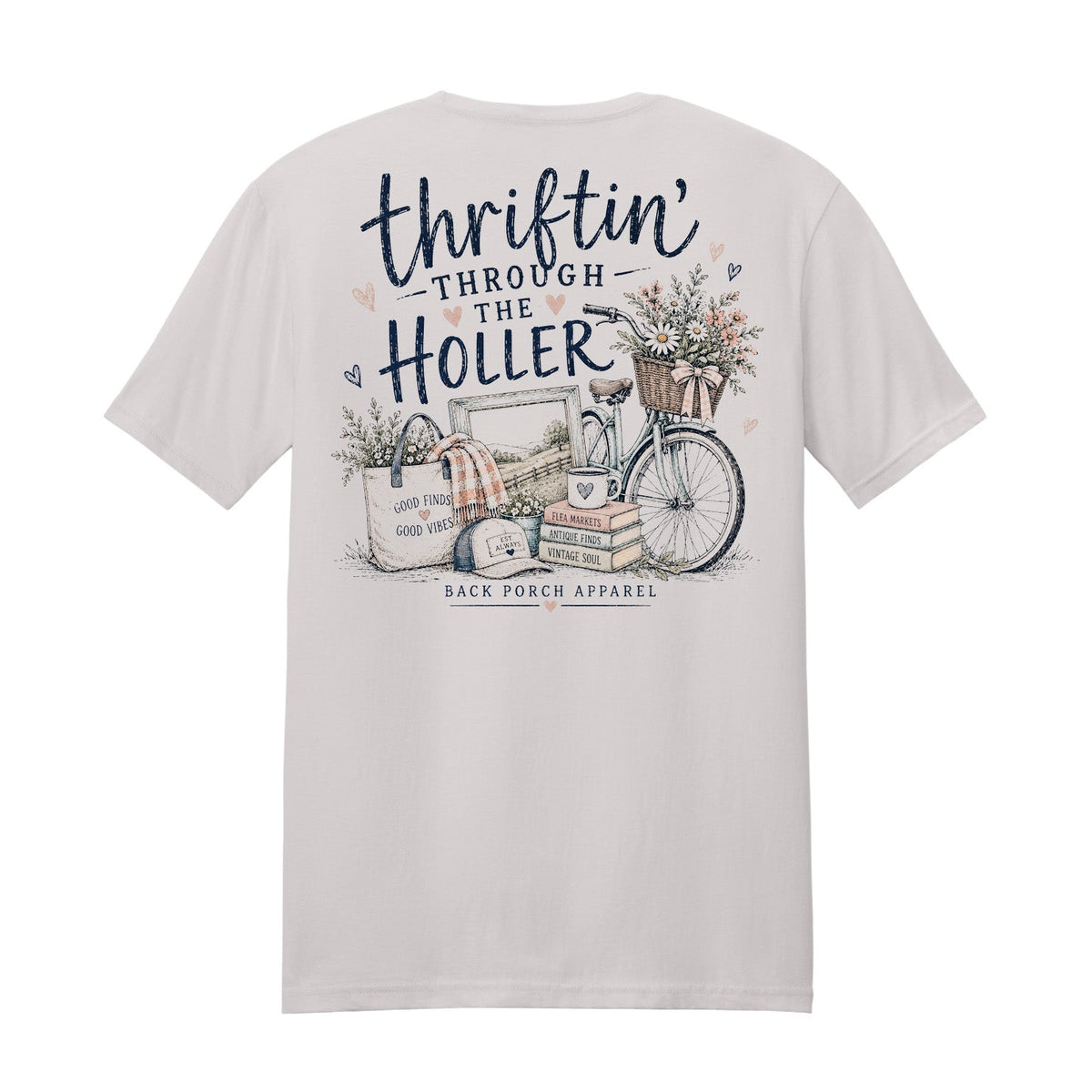 Thriftin' Through the Holler T-Shirt | Women's Super Soft Ring Spun Cotton Vintage Thrifting Graphic Tee