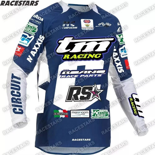 2026 Men's Sunscreen Off Road Motorcycle Sportswear Tm Racing Long Sleeve Off Road Motorcycle Endurance Race Mountain Bike Shirt