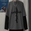 Gothic Cross Oversized T-shirt