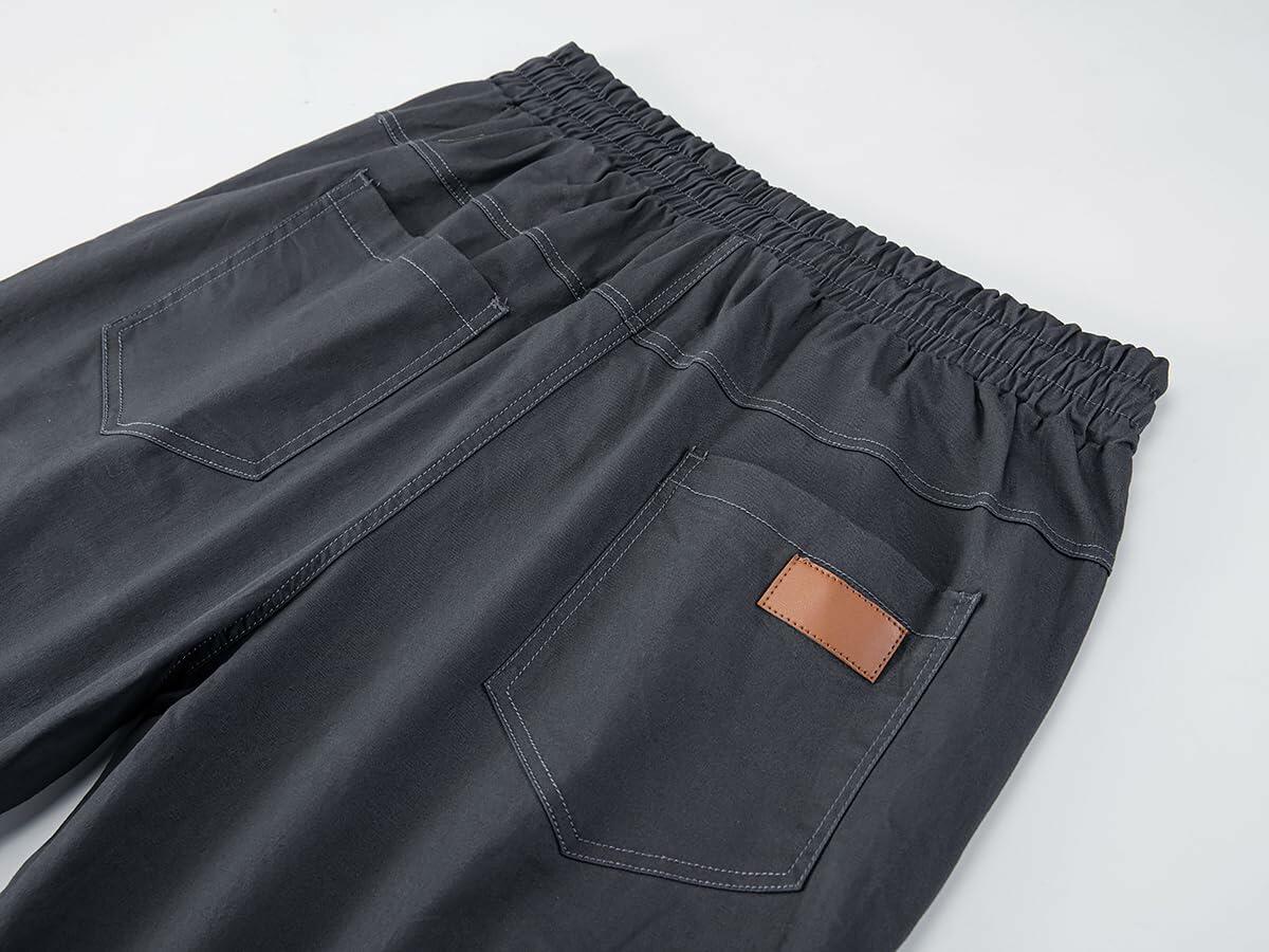 MGYIMOYUGYM Men's Casual Cargo Hiking Joggers Pants Dark Grey Size XXL