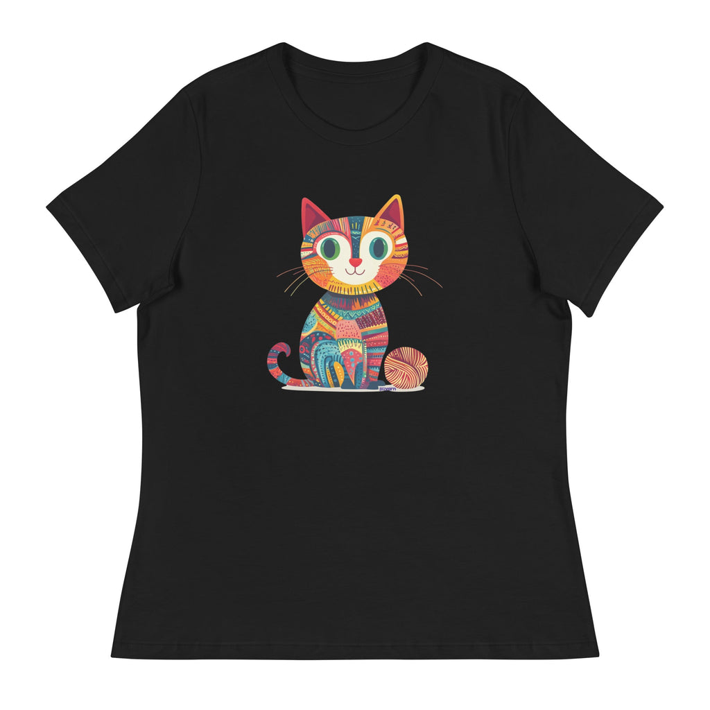“Yarn Whiskers” Women’s Relaxed Fit T-Shirt – Designed by Nicole Snow